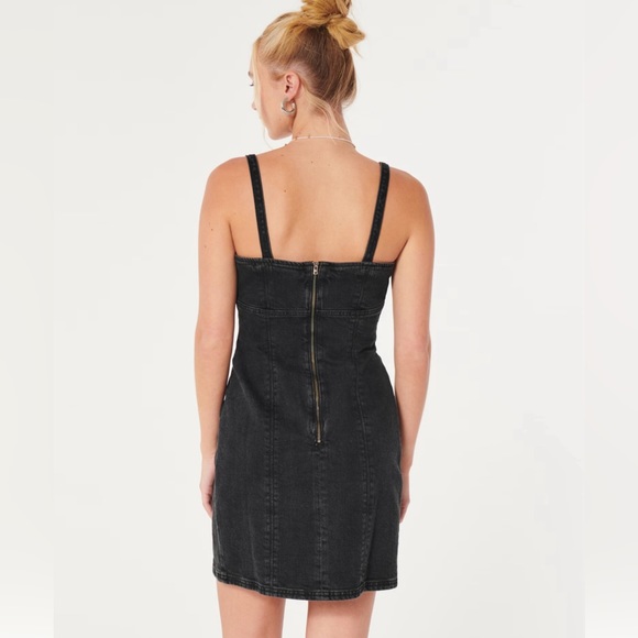 BLACK DENIM DRESS - Picture 2 of 4